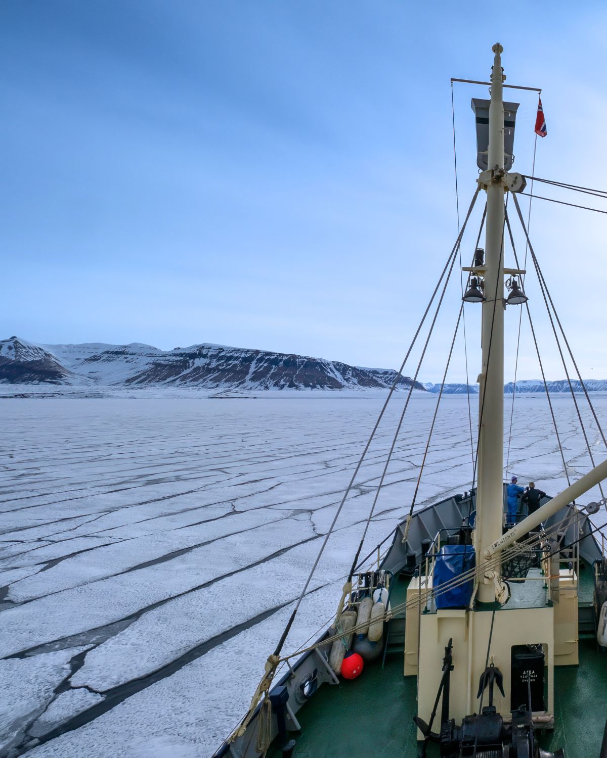 an image of the M/S stockholm taken by a private guide while hosting a wild eye photo safari in svalbard