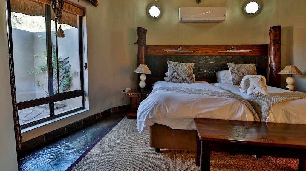 an image of the guest bedroom at Khamab in the Kalahari