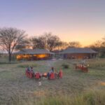 Open area with fire pit at Olakira Migration Camp
