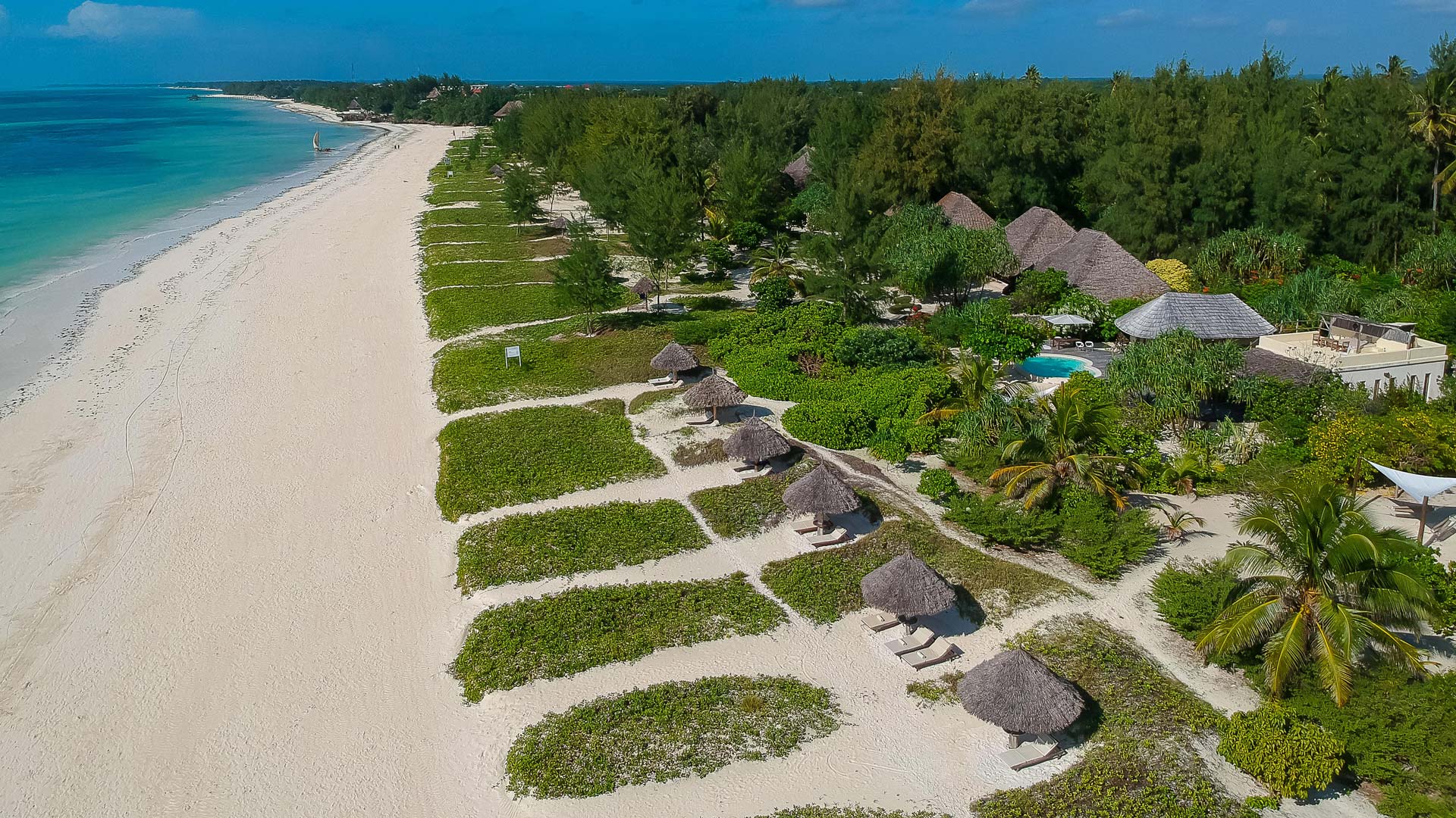 Aerial view of White Sand Luxury Villa Spa, Zanzibar