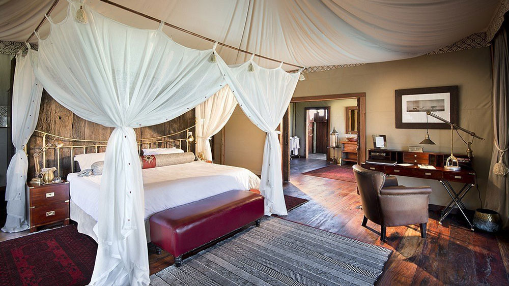 an image of the guest room at duba plains in botswana