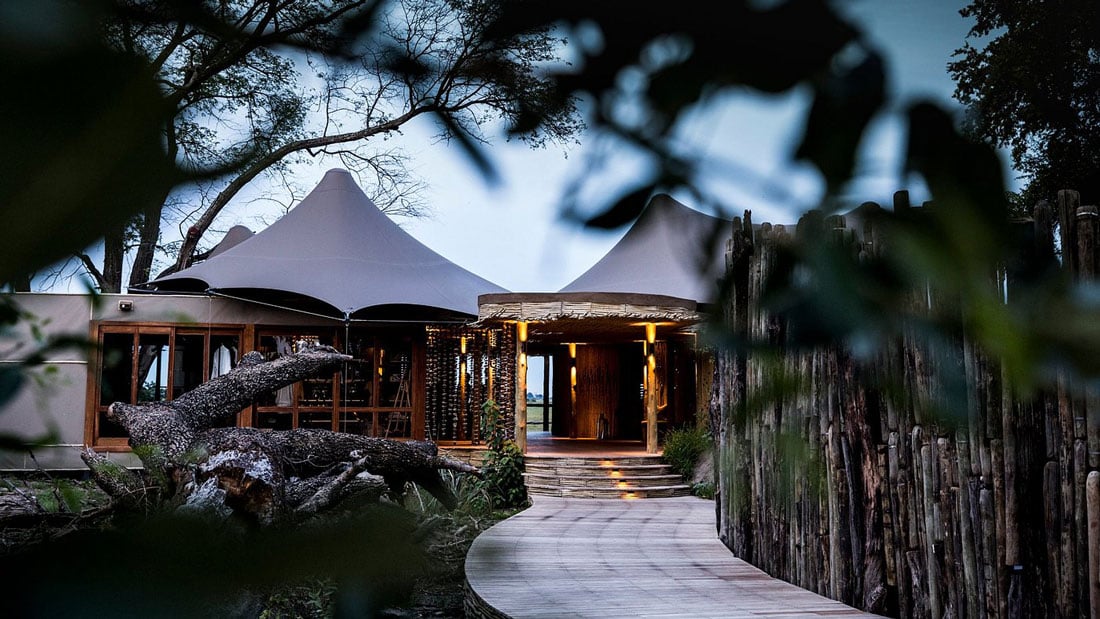 an image of the guest area at mombo in botswana