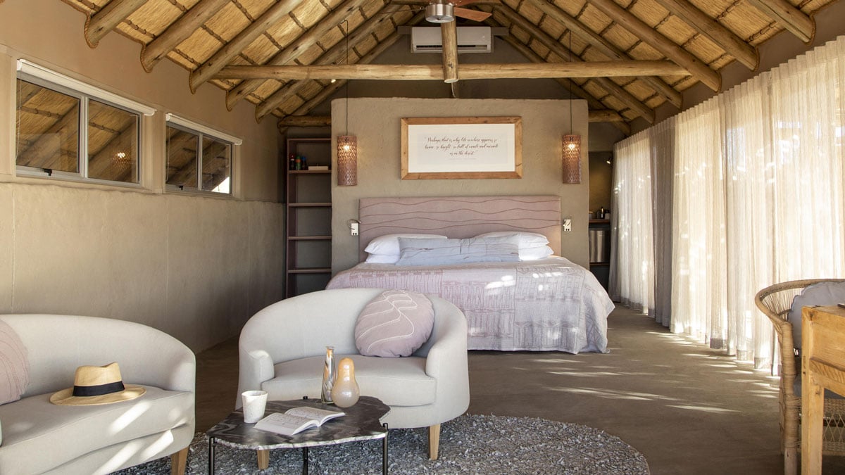 an image of a guest room at little kulala in sossusvlei in namibia