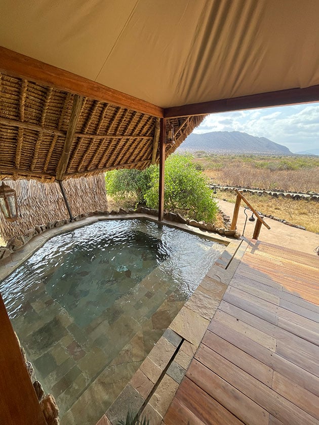 Private plunge pool at Soroi Larsens