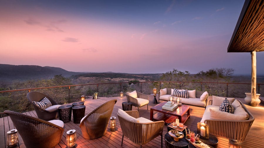 Sunset from the Mountain Lodge deck