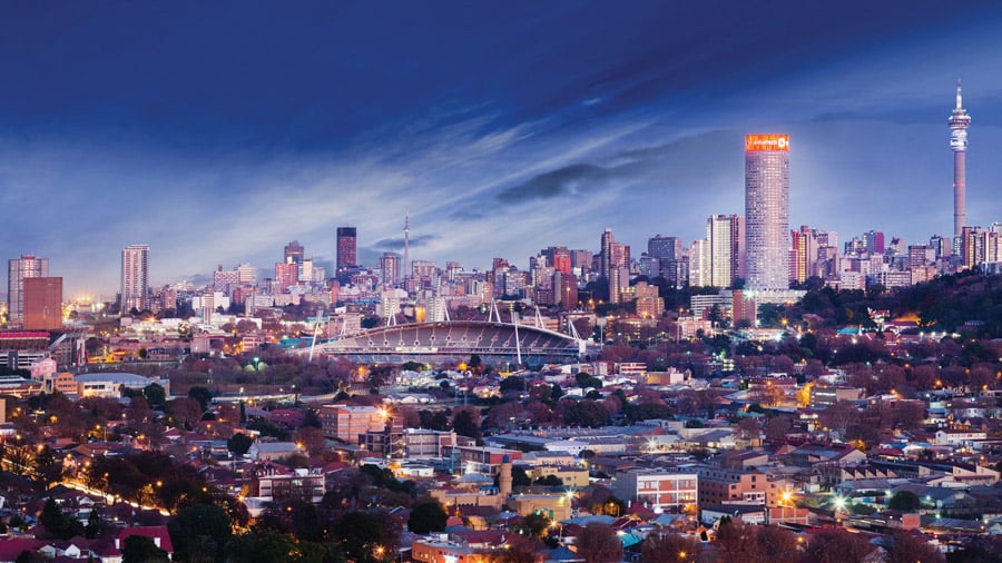Johannesburg at dusk